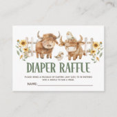 Schattige Hoogland Koe Boerderij Dierlijke Baby Lu Informatiekaartje (Voorkant)