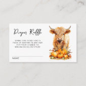 Schattige Hoogland Koe Herfst Baby shower Luier Ra Informatiekaartje (Voorkant)