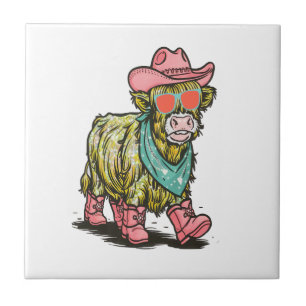 Schattige Hoogland Koe Png, Westerse Tegeltje