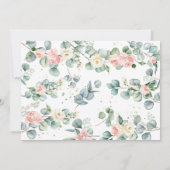 Schattige Hoogland Koe Roze Bloemen Groen Baby sho Kaart (Achterkant)