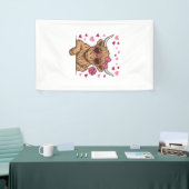 Schattige Hoogland Koe Valentijn Zonnebril Vector Spandoek (Beurs)