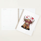Schattige Hoogland Koe Valentijnshart Bril Vector_ Planner (Display)