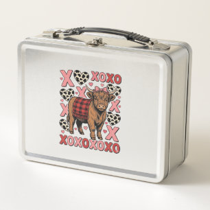 Schattige Hoogland Koe XOXO Valentijn Retro T-shir