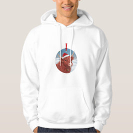Schattige Hooglandkalkoen in Kerstmuts Kersttrui Hoodie
