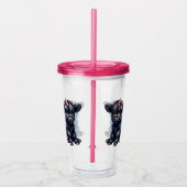 Schattige Hooglandkoe Acryl Drinkbeker (Rechts)