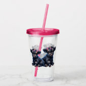 Schattige Hooglandkoe Acryl Drinkbeker (Achterkant)
