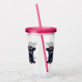 Schattige Hooglandkoe Acryl Drinkbeker (Links)