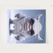 Schattige hoornvormig teken wandkleed (Voorkant (horizontaal))