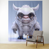 Schattige hoornvormig teken wandkleed (In situ)