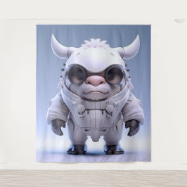 Schattige hoornvormig teken wandkleed