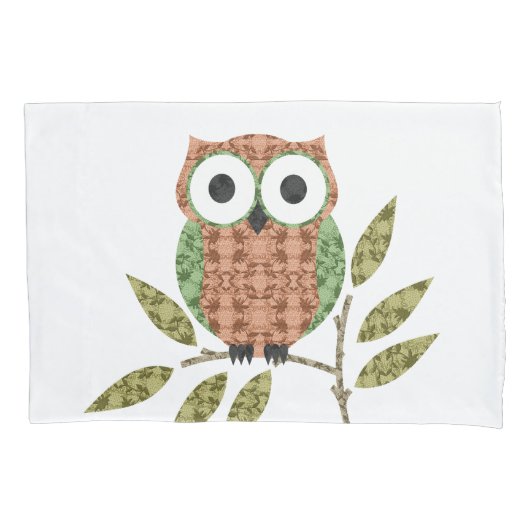 Schattige Hoot Owl Kussen Hoesje Kussensloop (Voorkant)
