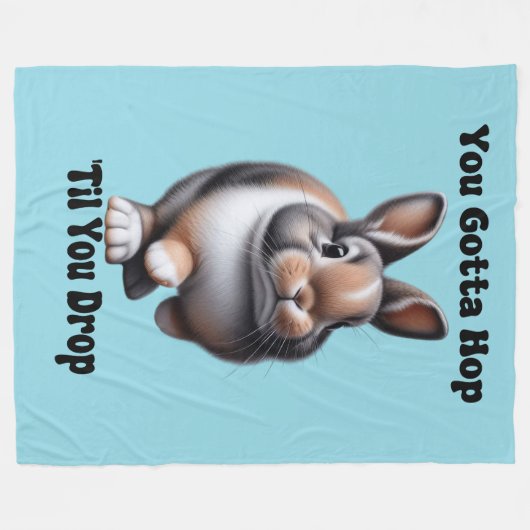 Schattige hopkonijn fleece deken (Voorkant (Horizontaal))