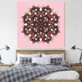 Schattige Horror Roze Demon Monster Canvas Afdruk (Insitu (Slaapkamer))