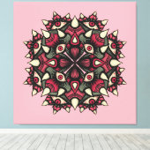 Schattige Horror Roze Demon Monster Canvas Afdruk (Insitu (Houten vloer))