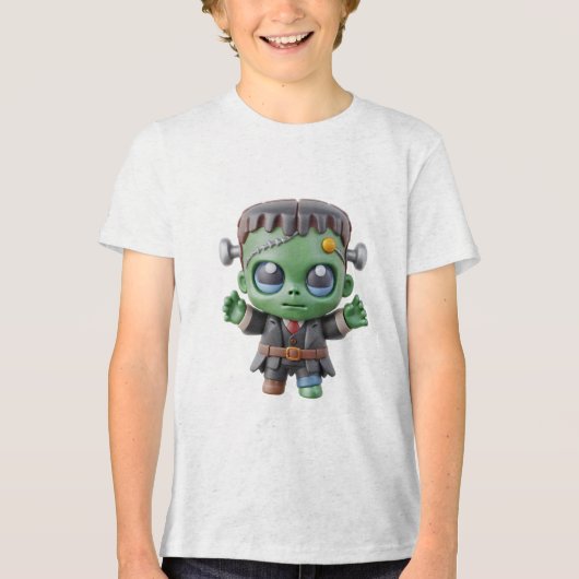 Schattige horror Tri-Blend shirt (Voorkant)