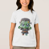 Schattige horror Tri-Blend shirt (Voorkant)