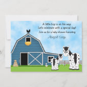 Schattige Horses and Barn Boys Baby shower Uitnodi Kaart (Voorkant)