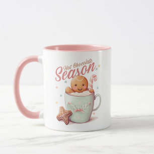 Schattige Hot Chocolate Seizoen Sweet Christmas Mok