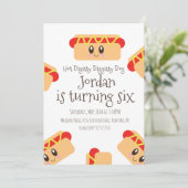 Schattige Hot Dog Diggity BBQ-feest Kaart (Staand voorkant)