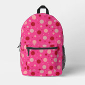 Schattige Hot Pink Girly Dot Bedrukte Rugzak (Voorkant)