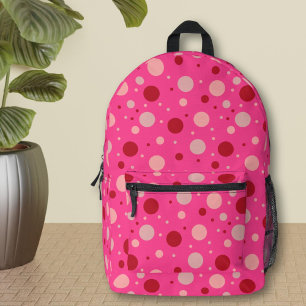 Schattige Hot Pink Girly Dot Bedrukte Rugzak
