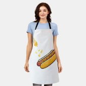 Schattige Hotdog & Mosterd Fles Schort (Gedragen)