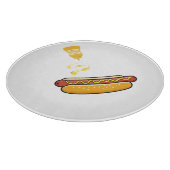 Schattige Hotdog & Mosterd Fles Snijplank (Hoek)