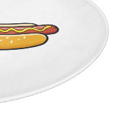 Schattige Hotdog & Mosterd Fles Snijplank (Hoek)