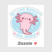 Schattige Hou Ik Van Axolotls Axo-Lutly Funny Pun Sticker (Vel)