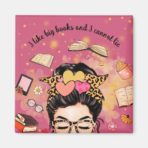 Schattige hou ik van grote boeken magneet