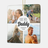 Schattige hou je 'papa' aangepaste fotocollage keramisch ornament (Links)