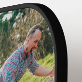Schattige hou je 'papa' aangepaste fotocollage pickleball paddle (Links Detail)
