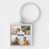 Schattige hou je 'papa' aangepaste fotocollage sleutelhanger (Voorkant)