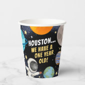 Schattige Houston We hebben een jaar oude 1e verja Papieren Bekers (Voorkant)
