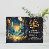 Schattige hout in het Bossen Baby shower Kaart (Staand voorkant)