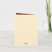 Schattige houtbewerking beer bericht toevoegen kaart (Achterkant)