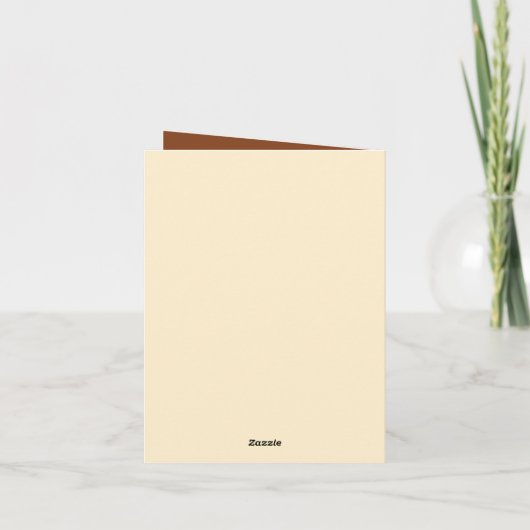 Schattige houtbewerking beer bericht toevoegen kaart (Achterkant)