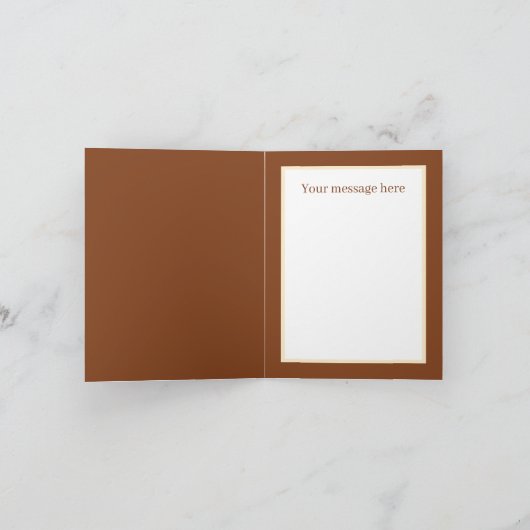 Schattige houtbewerking beer bericht toevoegen kaart (Binnen)