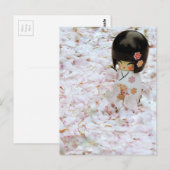Schattige houten japans pop briefkaart (Voorkant / Achterkant)