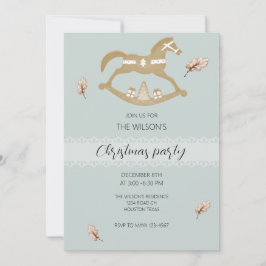 Schattige houten schommelpaard kaart