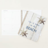 Schattige houtextuur, Starfish, strand Planner (Display)