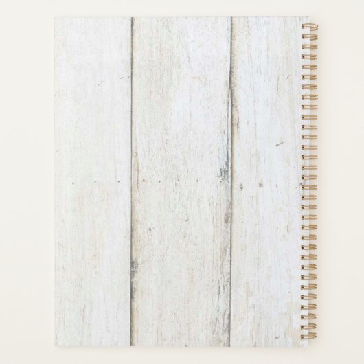 Schattige houtextuur, Starfish, strand Planner (Achterkant)