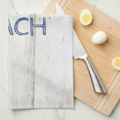 Schattige houtextuur, Starfish, strand Theedoek (Quarter Fold)