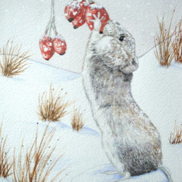schattige houthaaien wintersneeuwscène in wild legpuzzel
