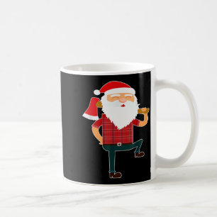 Schattige Houthakkers Kerstman Grappige Verschrikk Koffiemok
