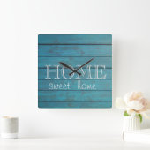 Schattige houttextuur, startpunt vierkante klok (Huis)