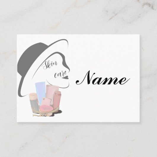 schattige huidverzorging visitekaartje (Voorkant)