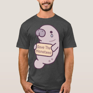 Schattige huilen Manatee red de Manatees T-shirt