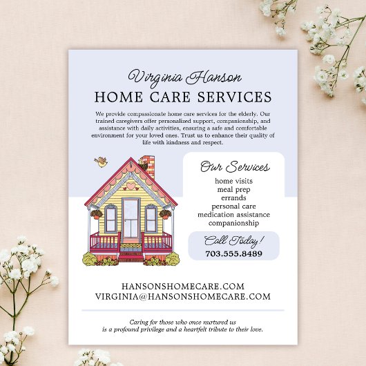 Schattige Huis Caregiver Services Flyer