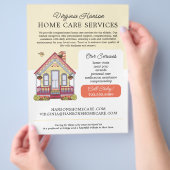 Schattige Huis Caregiver Services Geel Flyer (Hand)